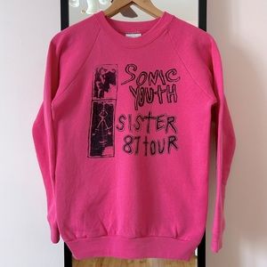 Vintage 1987 Sonic Youth Sister ‘87 band tour concert crewneck sweater tee shirt